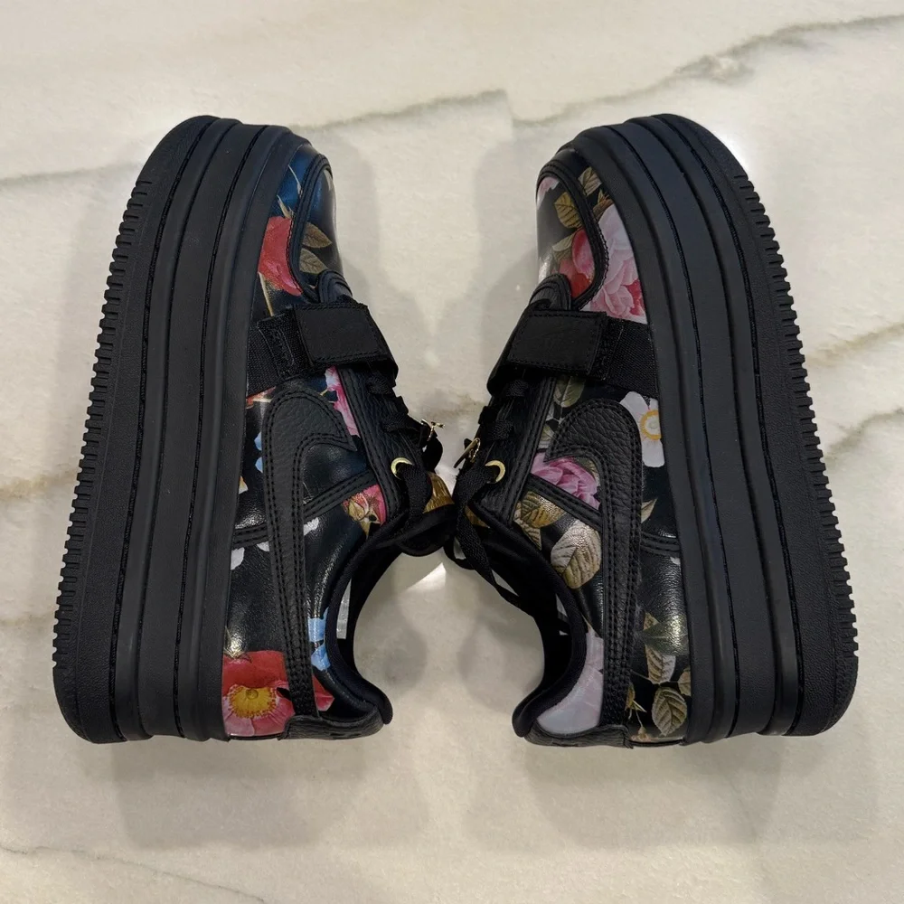 Nike Vandal 2K LX Sneakers Women’s Size 7.5 Black Dark Floral Platform - Picture 9 of 14